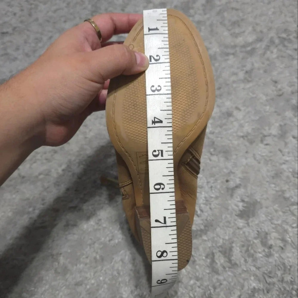 ALDO Mathia Brown Cognac Genuine Suede Block Heel Booties, Pre-loved, Zipper, 7 - Picture 12 of 16